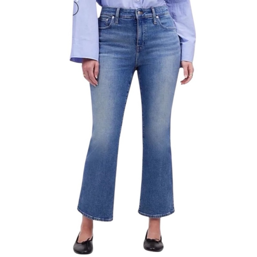 Madewell The Curvy Kick Out Bootcut Jeans Plus Size 32 Blue Denim Rodeo Fall